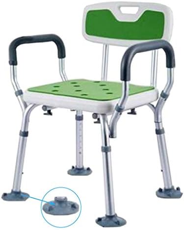 Lzlyer Shower Cadeira Baça de banheira portátil com braços e costas, ferramenta de banho de altura ajustável ， Anti Skid e