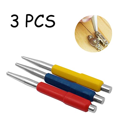 SeonFook 3pcs Puncador de unhas Ferramenta 2,5 mm de 3 mm de 4 mm 4 mm Kit de unhas Posicionamento de amostra de amostra para madeira