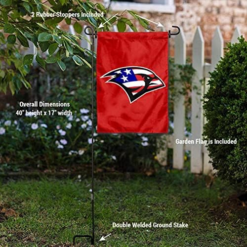 UIW Cardinals Bandeira patriótica do jardim e suporte do suporte do suporte de bandeira