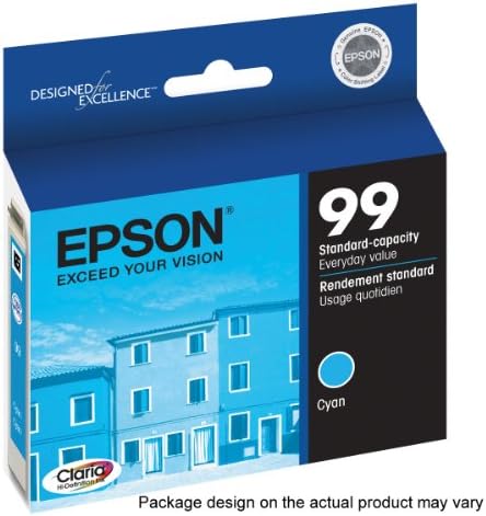 Epson T099 Claria Hi -Definition -Pink Capacidade padrão CIAN -Cartridge para impressoras artesanais selecionadas Epson
