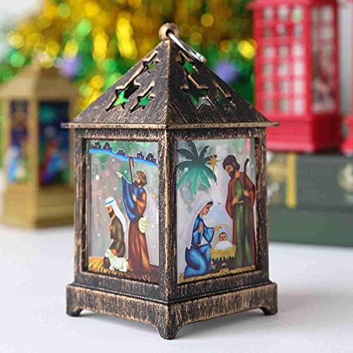 NC Christmas Desktop Candlesticks Ornamentos Ornamentos Wind Lanterns Festa de férias Party Home DIY Ornamentos de