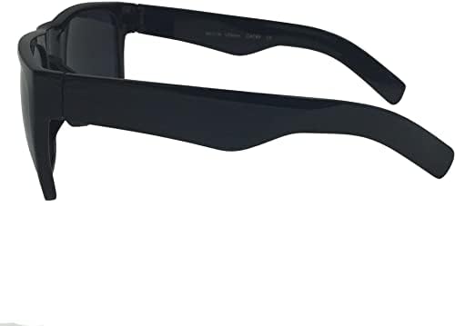 GrinderPunch XL Big Frame Men Frame Black Sunglasses - Quadrado extra grande 148mm