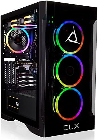 CLX Set Gaming Desktop - Líquido resfriado AMD Ryzen 7 7700x 4,5 GHz 8 -core Processador, 32 GB DDR5 4800MHz Memória, GeForce RTX 4080 16 GB GDDR6X GRAPHICS, WANDBE, WANDBE, WINDONS 11 TBEM M.2 SSD, 4TB HDD, WFI, WHIL