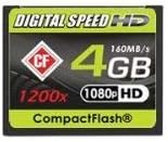 Velocidade digital 4GB 1200X Profissional High Speed ​​Mach III 160MB/s Erro Free HD Memory Card Class 10
