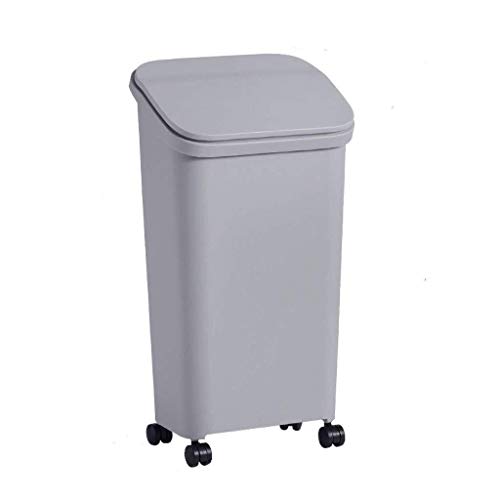 Lixo de lixo de plástico lixo de cozinha pode estilo nórdico lixo grande lata lata de plástico, com tampa de cozinha em casa de moda, escritório, escritório, lixo interno lata