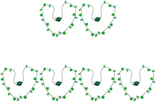 6 peças Colar de colar de led de 6 peças de St. Patrick colar de luzes de luz criativa para festa de festas de festas