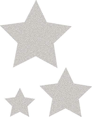 Silver Glitz Stars Accents - Tamanhos variados
