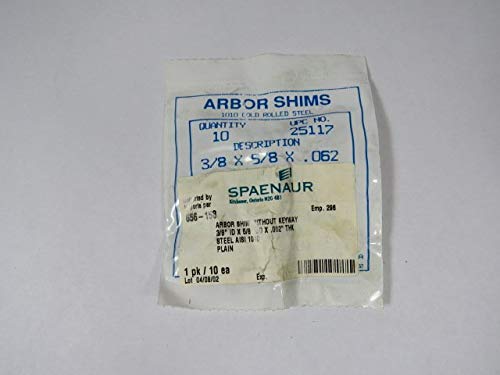 Arbor Shim, 0,0620x3/8 ID, PK10