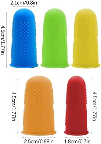 5pcs Protetores de dedo Cola quente Dinzos Dipas de silicone Protetores de dedo 3 Tamanhos 5 A Pack Rubber Shoe Tamas para crianças