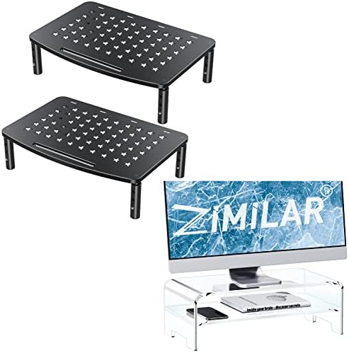 Zimilar 2 Monitor Pack Stand Riser, escolha perfeita para o escritório em casa