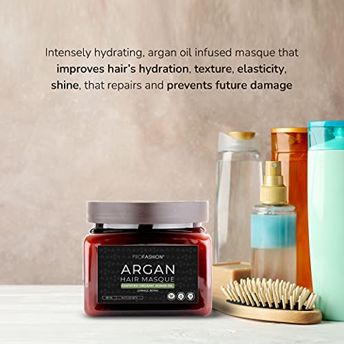 Máscara de cabelo da moda Óleo de argan com proteína de queratina hidrolisada - máscara de cabelo hidratante de óleo