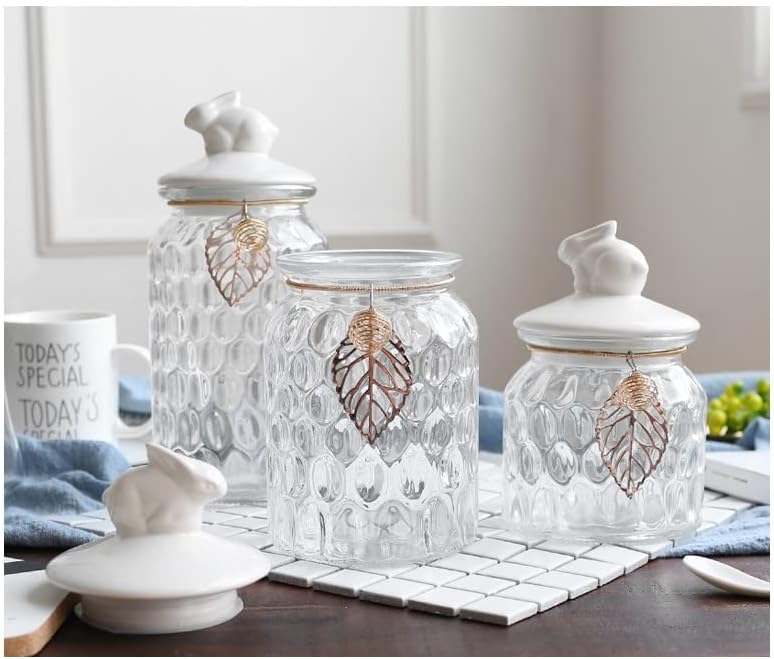 Uysvgf garra de armazenamento de vidro mesa de café transparente oco para folhas decorativas jarra jarra jarra jarra de grãos