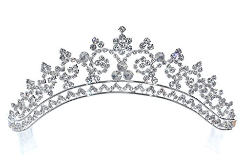 Concurso de samky shinestone Princesa Tiara Crown - prata T1272