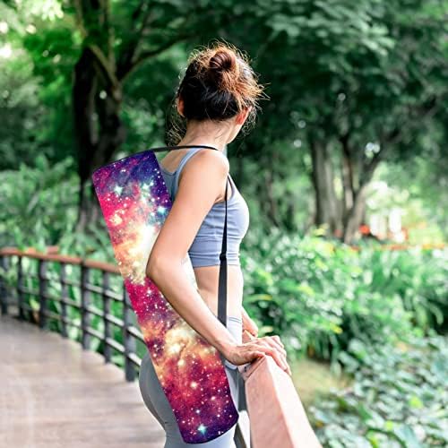 Ratgdn Yoga Mat Bag, Galaxy Nebula Star Dust Exercício de Yoga Mat Carrier Full-Zip Yoga Mat de transporte