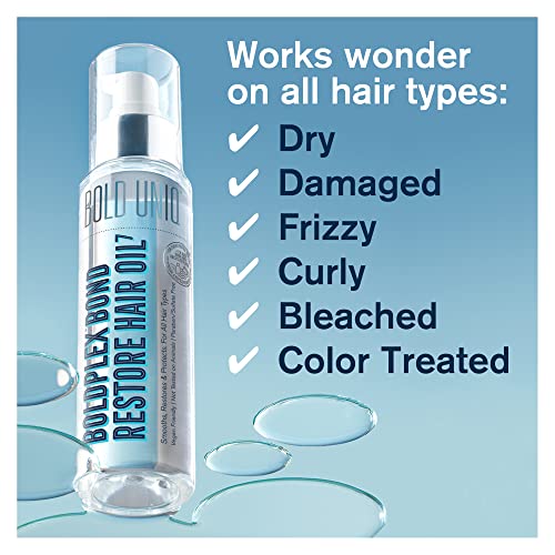 Boldplex 7 Óleo de cabelo para cabelos secos e danificados - adiciona brilho, fortalece, suaviza as extremidades divididas