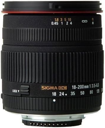 Sigma 18-200mm f/3.5-6.3 Lente DC para câmeras Nikon Digital SLR