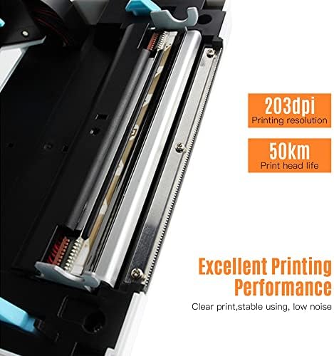 Impressora de etiqueta térmica ZYZMH para desktop para pacote de remessa 4x6, tudo em um fabricante de etiquetas 180mm/s titular