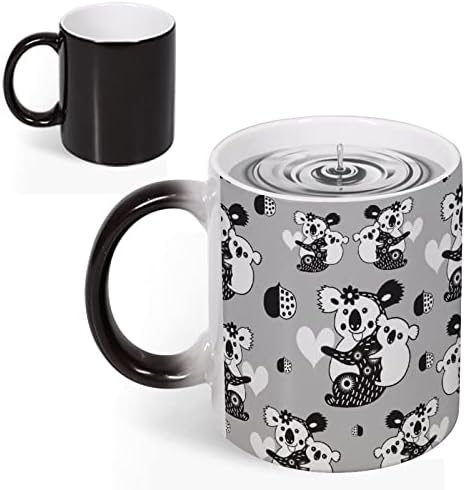 Engraçado Koala Baby Cema Funny Creamic Caneca Sensível a Calor Copo de Descoloração