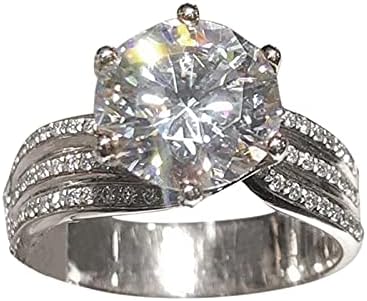 Anéis da moda de Yistu para mulheres mulheres para namorada The Bride Ring Ring Special Engagement Jóias Anéis de pedra Anéis de pedra