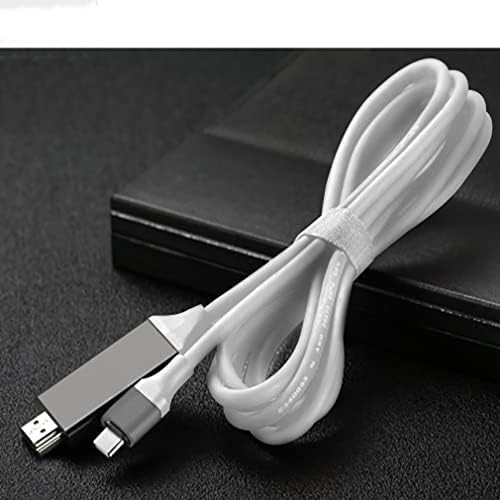 Cabo USB-C/PD 4K HDMI compatível com Samsung Galaxy S22+ 5G com 2160p completo a 30Hz, cabo de 6 pés/2m [White, Thunderbolt