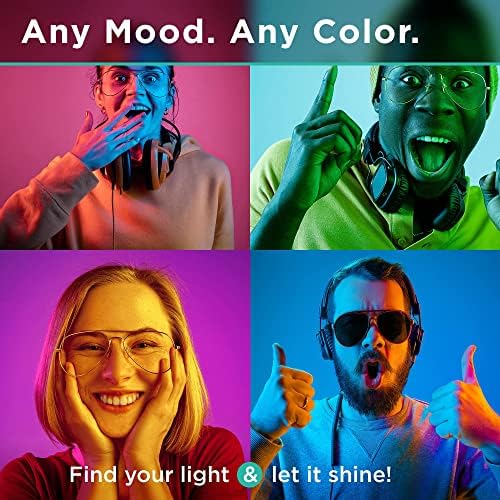 Ihome Spectra Smart Color Bulbs, 1100 lúmens 10W, BR30 E26, Music Sync RGBWW WiFi Smart Bulb, nenhum hub Necessário, funciona com Alexa