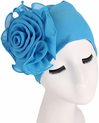 Turbano de flores para mulheres Retro Muslim Chemo -Beanie Cap Moda Wrap Skull Caps for Women Slouchy Cancer Headwear