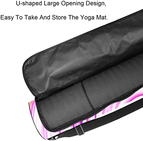 Bolsa de tapete de ioga ratgdn, púrpura de estampa de ioga de impressão roxa de tapete de tapete de yoga full-zip