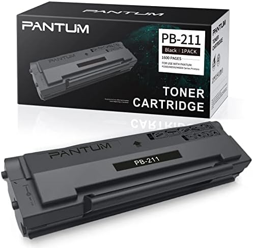 Pantum P2502W Compact Monocromo Wireless Laser Printer com 1 pacote genuíno PB-211 1600 páginas Cartucho de toner de rendimento
