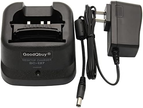 O carregador rápido do GoodQBuy é compatível com o ICOM Radio IC-A24 IC-F4GT IC-F30GT IC-T3H IC-V8 BP-209N BP-210N BP-211N BP-222N BC-137 BC-144N