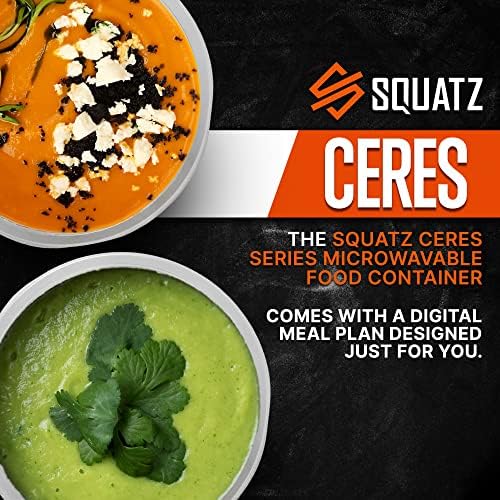 Squatz 50 MicrowAvable Alimentos Recipiente - 16 onças Translucent Meal Box Storage com tampas, ideal para armazenar sopas, condimentos, molhos, molho, saladas, frutas, comida de bebê, lanches saudáveis ​​e sobras