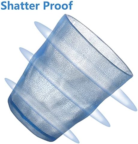 Yarlung 8 pacote 8 oz copos de água de plástico, copos de suco de copos de bebida premium inquebrável para bebidas quentes e frias, bebidas, empilháveis, sem BPA, claras 4 cores