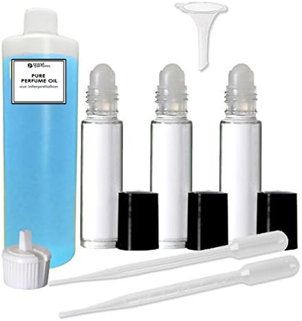 Grand Parfums Perfume Oil Set - Tipo de mistura de couro - nossa interpretação, com roll em garrafas e ferramentas