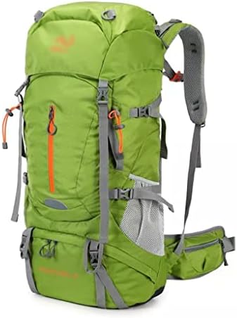 Dhtdvd saco de montanhismo 65l Mochila de montanhismo de montanhismo Backpack de acampamento ao ar livre com cobertura de chuva (cor: preto, tamanho