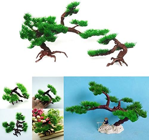 Simulação Walbest de plantas decorativas, decoração de aquário, ornamentos de bonsai realistas, mesa de areia, plantas