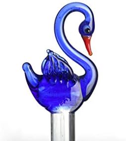 Conjunto de 8 palitos de vidro para coquetéis bebidas agitadoras de cobalto cisnes azul