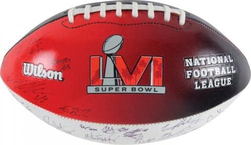 2022 Los Angeles Rams Super Bowl LVI Champs Team assinou futebol PSA DNA COA - Bolsas de futebol autografadas