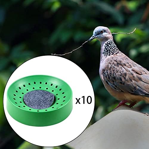 Conjunto Zhjbd de 10 ninho de pombo de plástico - Ninho de ovo de pássaro - Bacia de ninho tigela, reprodução de ninho, tigelas