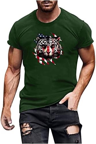 Lcepcy Cool Quarto de julho T Camisetas para homens Casual Crew pescoço Manga curta Tees gráficos 2023 camisa patriótica