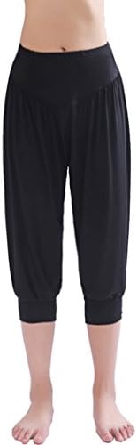 Hoerev Women Super Modal Spandex Harem Yoga Pilates Capri Pants Lounge Pant