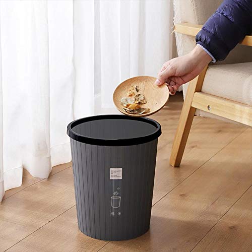 Lata de lixo latas de lixo para uso doméstico latas de lixo de anel de pressão descoberta, tamanho: 21,5 * 25cm, lixo de cesta de lixo de lixo para banheiros, cozinhas, escritórios domésticos
