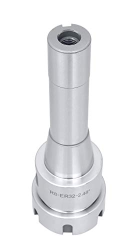 Acusado Ferramentas Industriais R8 Shank ER32 Collet Chuck, Max RPM: 8000 RPM, 7/16 ''-20 DrawBar End, Max Tir 0,0002 '' O.D a I.D.