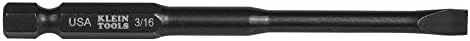 Klein Tools SL316355 Drivers de aço com fenda de 3/16 polegadas, 3-1/2 polegadas, 5-pacote
