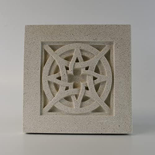 O Pineapple Grove projeta o ornamento de placa de ladrilhos 3D de alívio da BAS esculpida, pedra fundida sólida, design de grade, 9,5