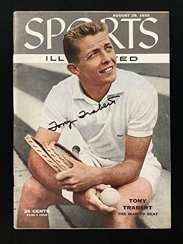 Tony Trabert assinou a Sports Illustrated 29/08/55 sem tênis de etiqueta US JSA Open Auto JSA - Revistas de tênis autografadas