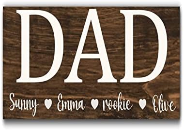 Placa de madeira Presentes de pai personalizado para os pais DIA DIA VINTAGE ARTE DE PAIS PRESENTE DA PRESENTE DOME ARRA
