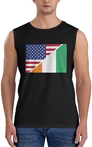 Bandeira da Costa do Marfim e camisas sem mangas da bandeira americana