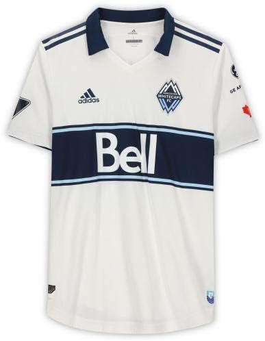 Theo Bair Vancouver Whitecaps FC Autografado Match Used 14 White Jersey da temporada de 2020 MLS - camisas de futebol