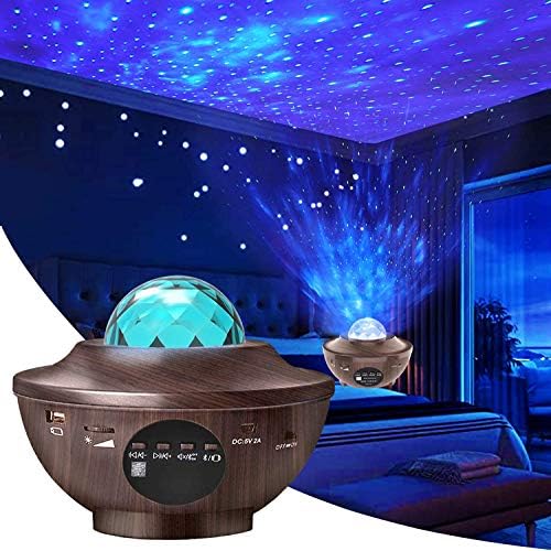 Aisuo Night Light, projetor estrela com alto -falante Bluetooth 5.0 HiFi, 21 modos de iluminação Lâmpada de cabeceira, leveza ajustável e controle remoto, ideias de presentes ideais, amigos, tocador de música, decoração.…