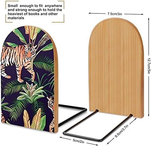 Tiger Jungle Pattern Book Ends for Pratele