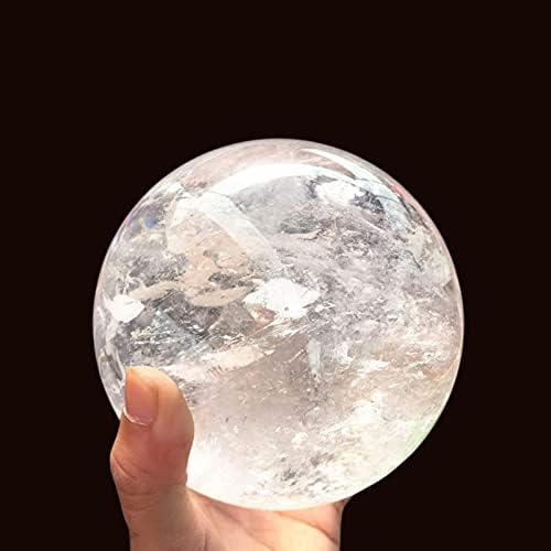Bola de cristal de quartzo clara de Raldmov, esfera de cristal de cristal de cristal, decoração de casa de cristal